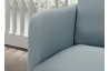 Canapé d'angle en tissu bleu 2 personnes DELORM
