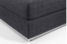 Pouf en tissu gris anthracite DELORM