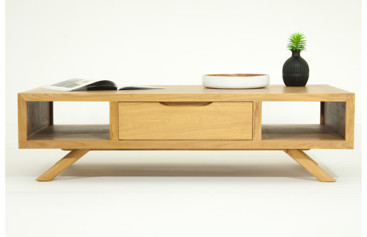 Table basse teck naturel DELORM