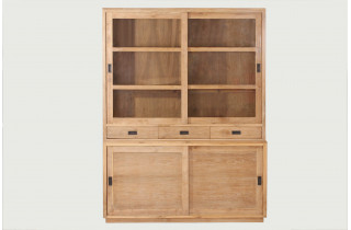 Vaisselier teck naturel blanchi DELORM