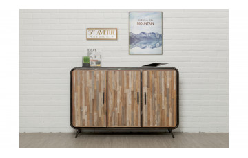 Buffet en bois brut recyclé DELORM
