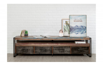 Meuble TV en bois recyclé DELORM