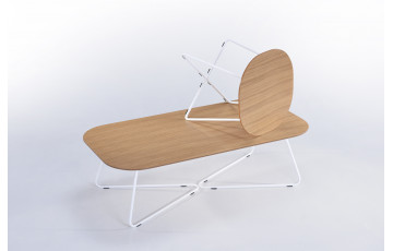 Table d'appoint en chêne naturel DELORM