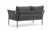 Salon de jardin design bas gris anthracite 4 personnes DELORM