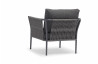 Salon de jardin design bas gris anthracite 4 personnes DELORM