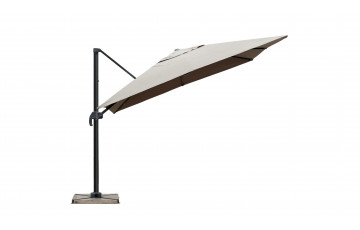 Parasol de jardin carré déporté et inclinable 2m50 DELORM