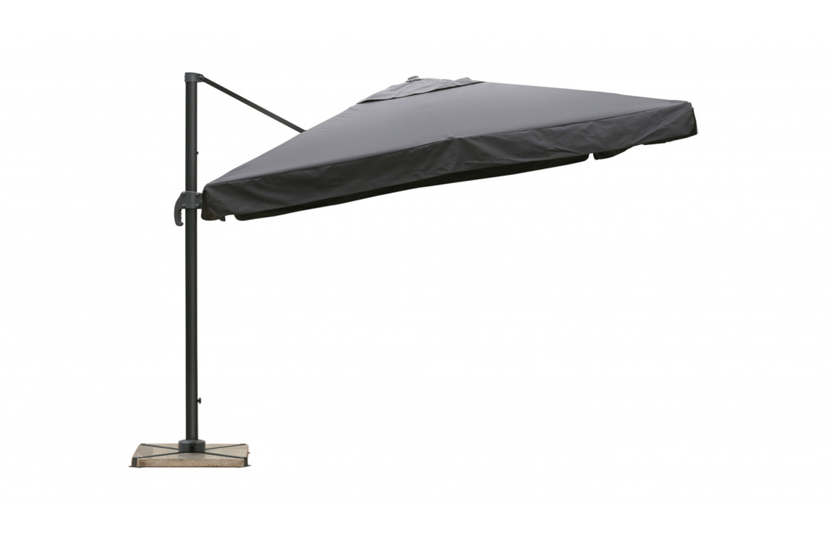 Parasol de jardin carré déporté et inclinable 3m DELORM