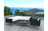 Salon de jardin design bas noir 6 personnes DELORM