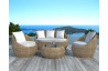 Salon de jardin design bas 4 personnes DELORM