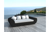 Salon de jardin design bas noir 3 personnes DELORM