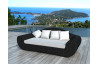 Salon de jardin design bas noir 3 personnes DELORM