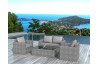 Salon de jardin design bas gris 4 personnes DELORM