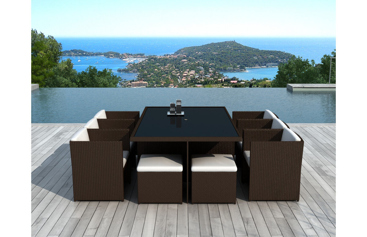 Salon de jardin encastrable 10 personnes DELORM