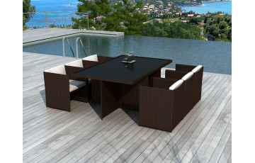 Salon de jardin encastrable 6 personnes DELORM
