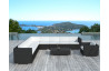 Salon de jardin design bas noir 10 personnes DELORM