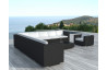 Salon de jardin design bas noir 10 personnes DELORM