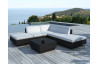 Salon de jardin design bas noir 5 personnes DELORM