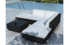 Salon de jardin design bas noir 5 personnes DELORM