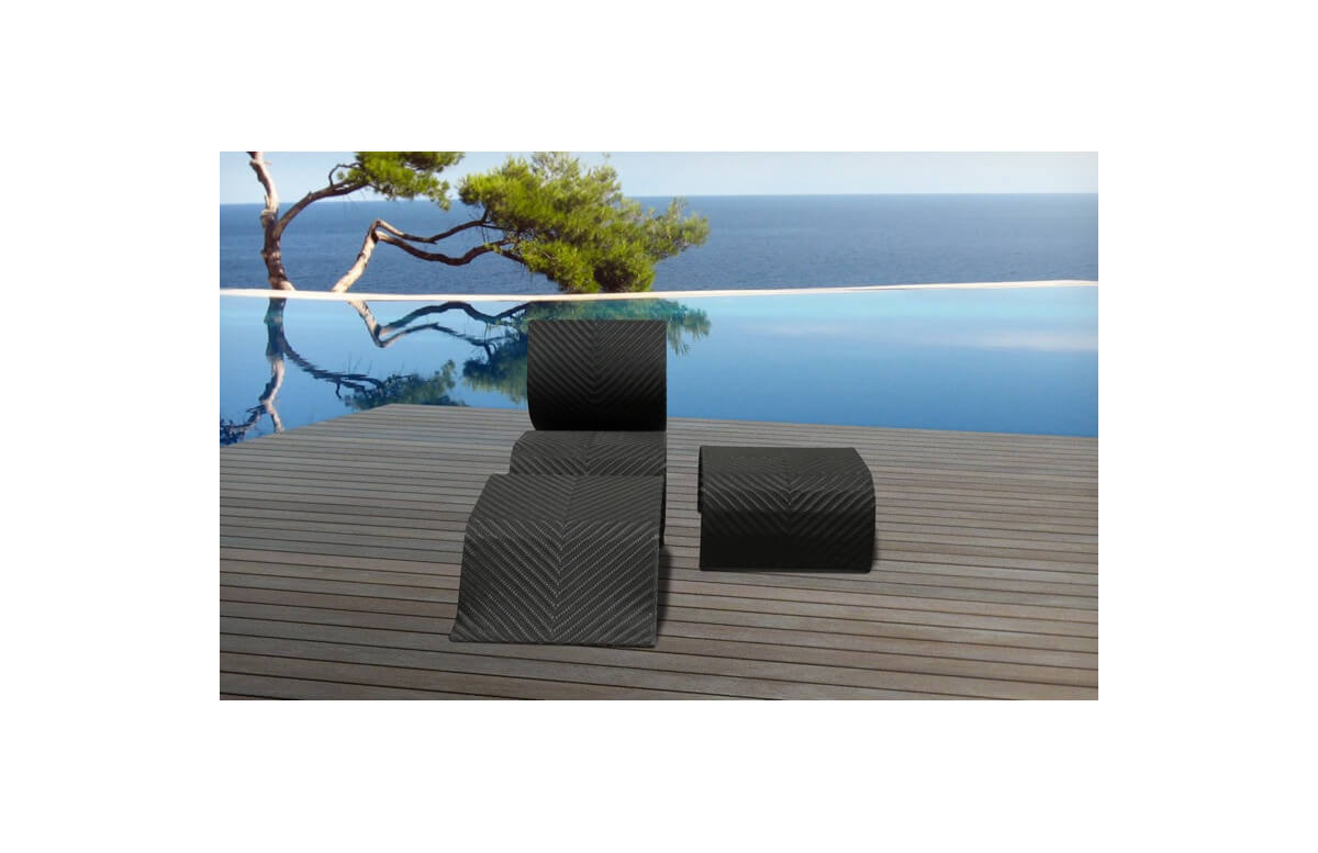 Bain de soleil design noir DELORM