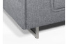 Canapé d'angle en tissu gris 4 personnes DELORM