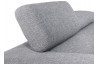 Canapé d'angle en tissu gris 4 personnes DELORM