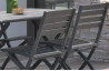 Chaise salon de jardin pliante en aluminium MARIUS CITY GARDEN