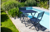 Chaise salon de jardin pliante en aluminium MARIUS CITY GARDEN