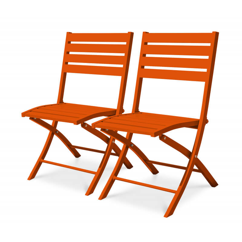 Chaise salon de jardin pliante en aluminium MARIUS