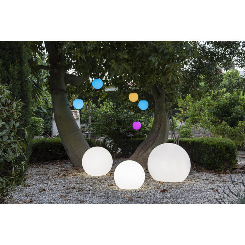 boule lumineuse Campinas LED Noir, Blanc H3368022