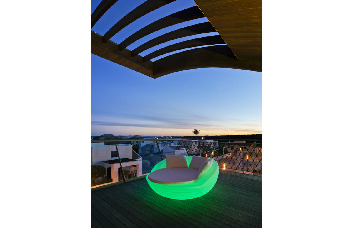 Salon de jardin bas lumineux solaire formentera NEWGARDEN