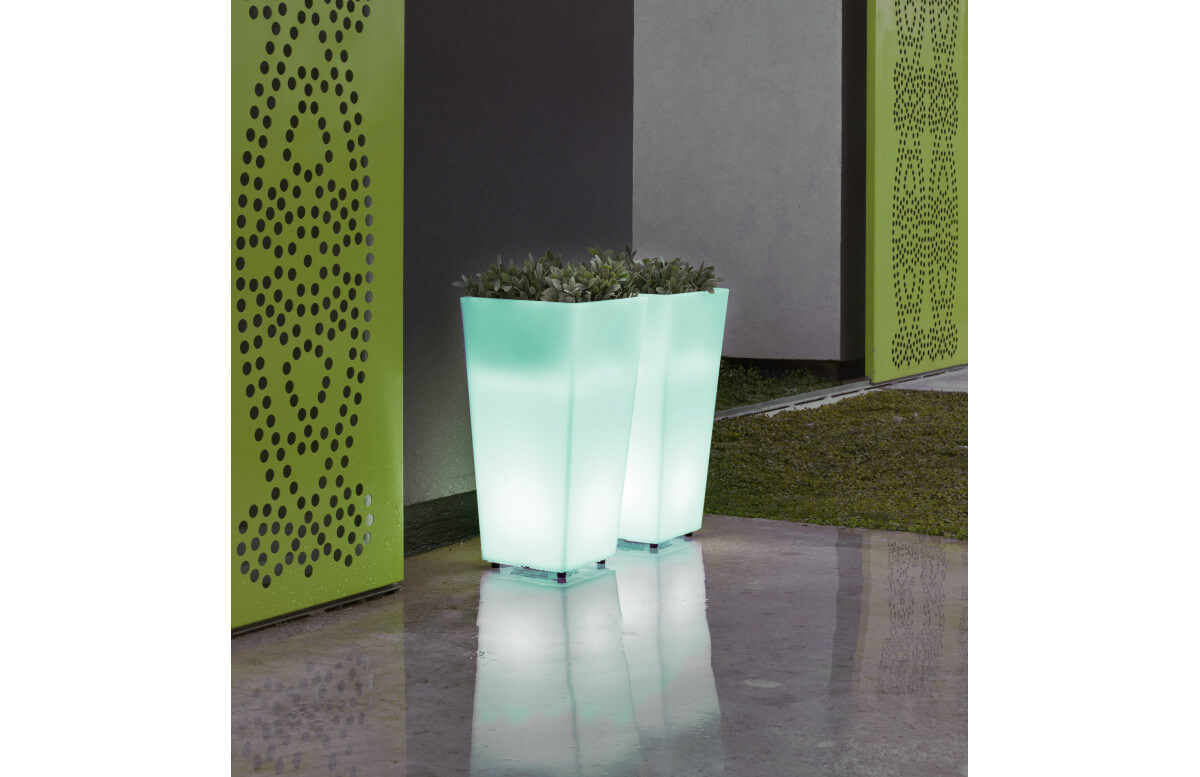 Pot de fleur lumineux d'extérieur solaire melisa 50 NEWGARDEN