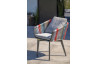 Fauteuil salon de jardin en aluminium et corde multicolore Paris Garden Alana