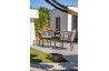 Fauteuil salon de jardin en aluminium et corde multicolore Paris Garden Alana