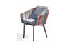 Fauteuil salon de jardin en aluminium et corde multicolore Paris Garden Alana