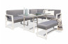 Ensemble table et chaises de jardin en aluminium 6/8 personnes DCB Garden blanc BELIZE
