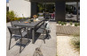 Table salon de jardin extensible en aluminium pour 12 personnes DCB Garden COPENHAGUE gris anthracite