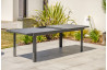 Table salon de jardin extensible en aluminium pour 12 personnes DCB Garden COPENHAGUE gris anthracite