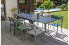 Table de jardin extensible 6/10 personnes GASTON en aluminium Anthracite CITY GARDEN