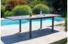 Table de jardin extensible 6/10 personnes GASTON en aluminium Anthracite CITY GARDEN