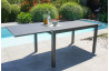 Table de jardin extensible 6/10 personnes GASTON en aluminium Anthracite CITY GARDEN