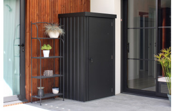 Abri de jardin porte simple AZIONE 98x81 cm Anthracite CITY GARDEN
