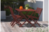 Table salon de jardin pliante pour 4 personnes en aluminium et rectangulaire MARIUS CITY GARDEN