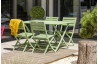 Table salon de jardin pliante pour 4 personnes en aluminium et rectangulaire MARIUS CITY GARDEN