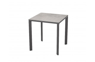 Table de jardin carrée empilable MEET en aluminium et HPL 2 personnes EZPELETA