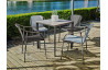 Table de jardin carrée empilable MEET en aluminium et HPL 2 personnes EZPELETA