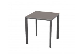 Table de jardin carrée empilable MEET80 en aluminium et HPL 2 personnes EZPELETA