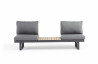 Salon de jardin design bas en aluminium et bois DCB Garden 5 places gris anthracite NAGOYA