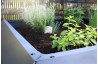 Mini carré potager ORTO 150x100 cm en acier galvanisé Anthracite CITY GARDEN