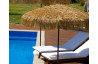 Parasol de jardin à franges MANILA diam. 200 cm en acier finition bois Marron EZPELETA