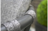 Fauteuil de jardin PILAT en aluminium et corde Anthracite PARIS GARDEN
